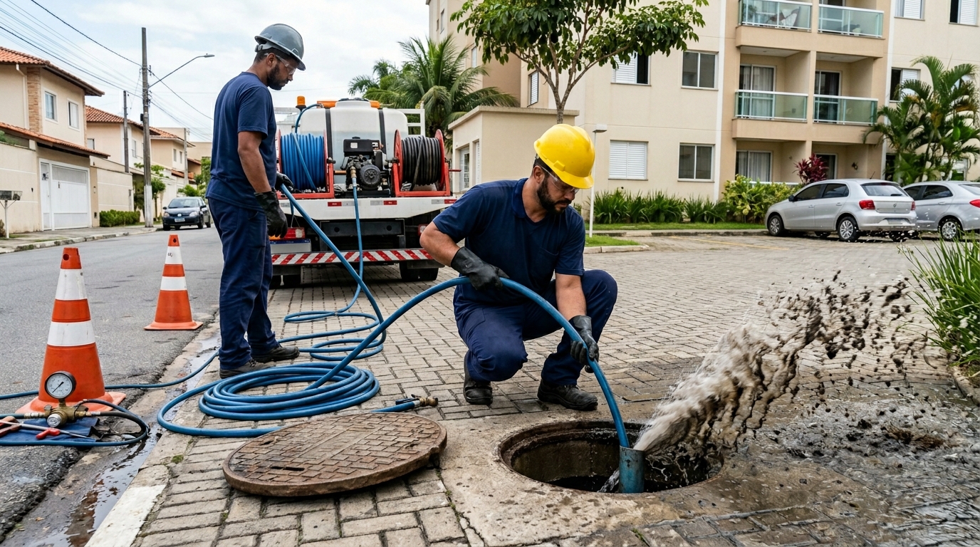 Desobstrução com Alta Pressão em Osasco‑SP